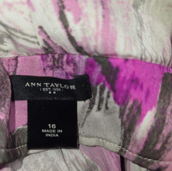 ANN TAYLOR Cowl Neck Blouse Shirt Top Womens's Size 16 - Picture 10 of 10